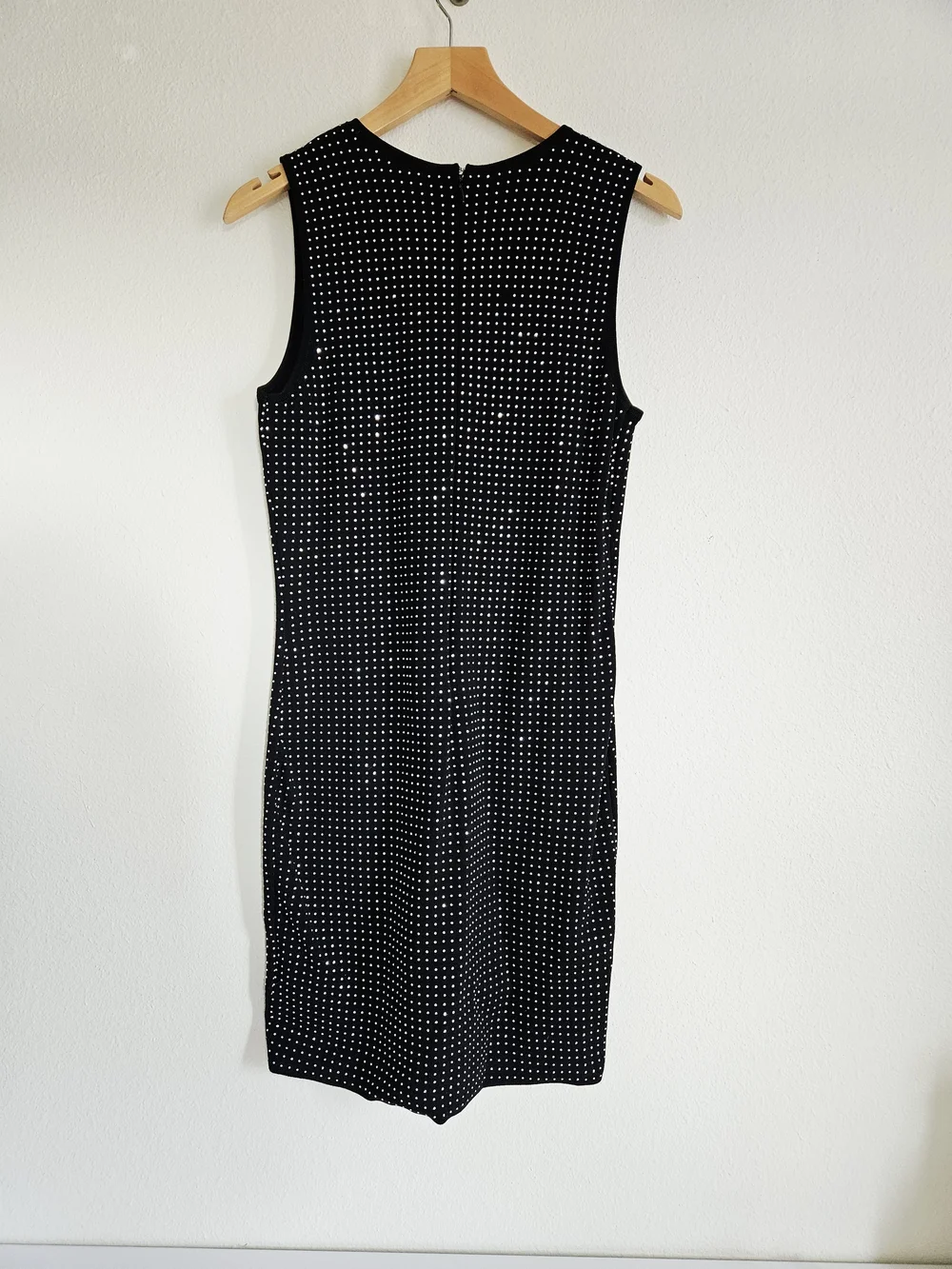 Michael Kors Classic Black Sleeveless Crystal Sparkle Shift Dress